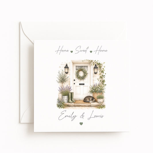 White Front Door Card