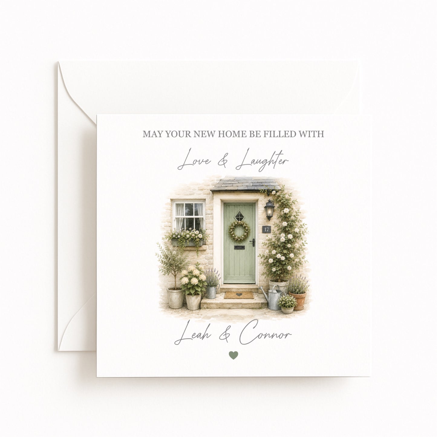 Green Front Door Card