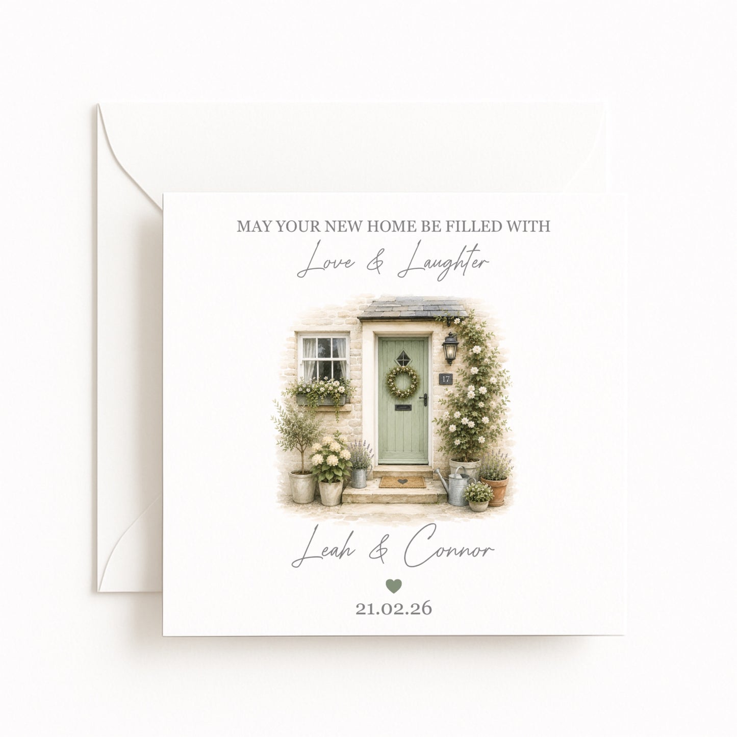 Green Front Door Card