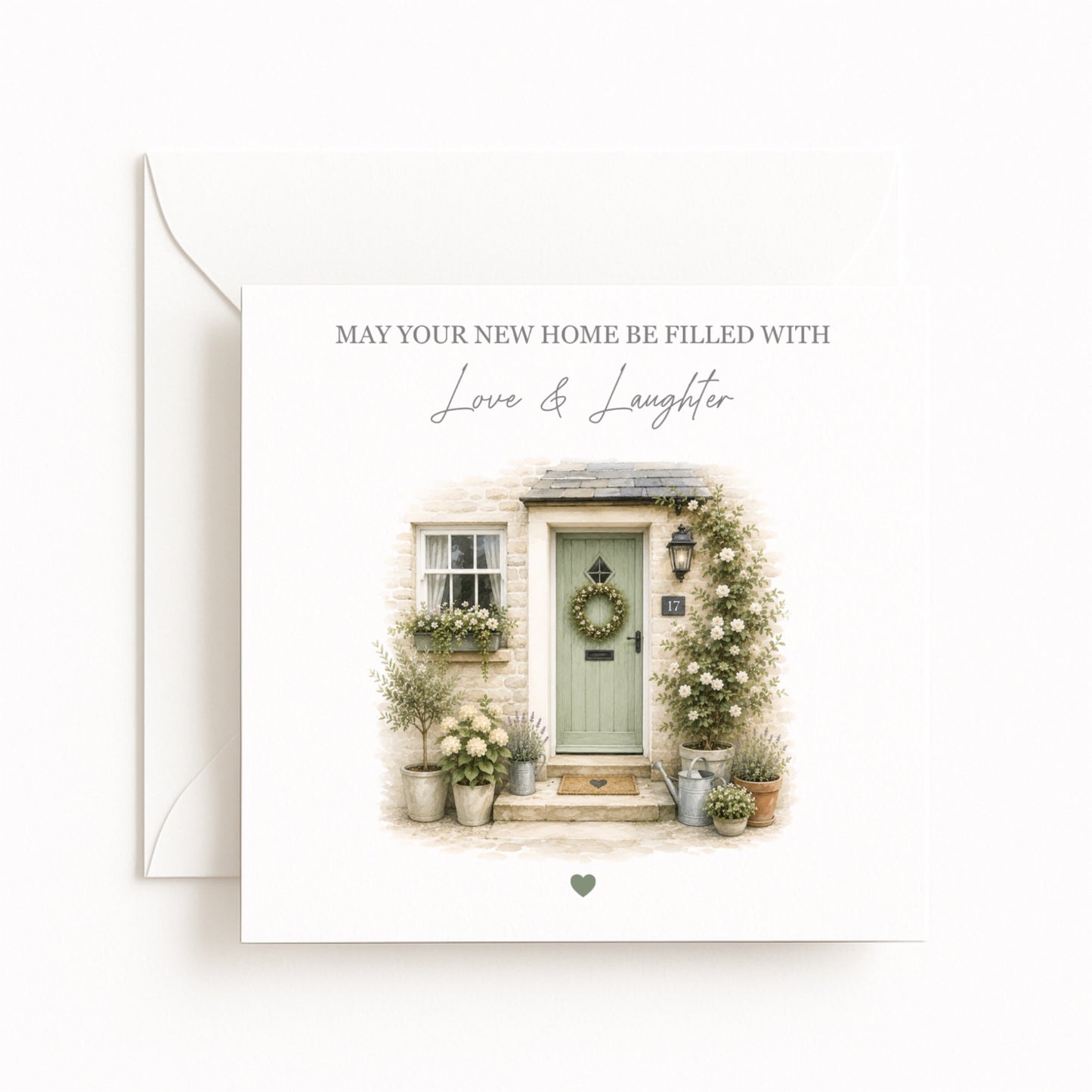 Green Front Door Card