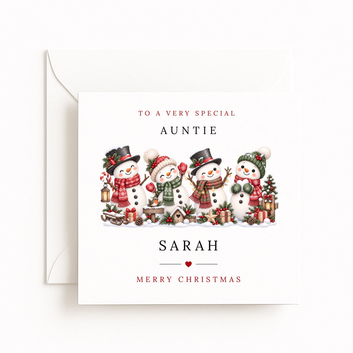 Snowmen Christmas Card