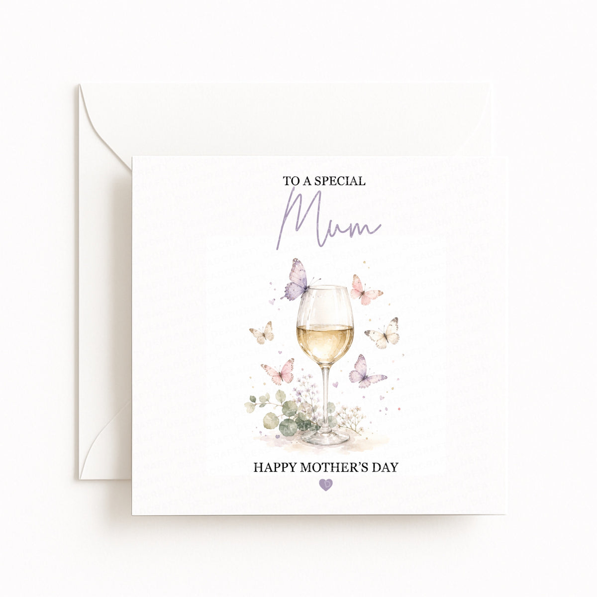Wine & Butterflies Mother’s Day Card