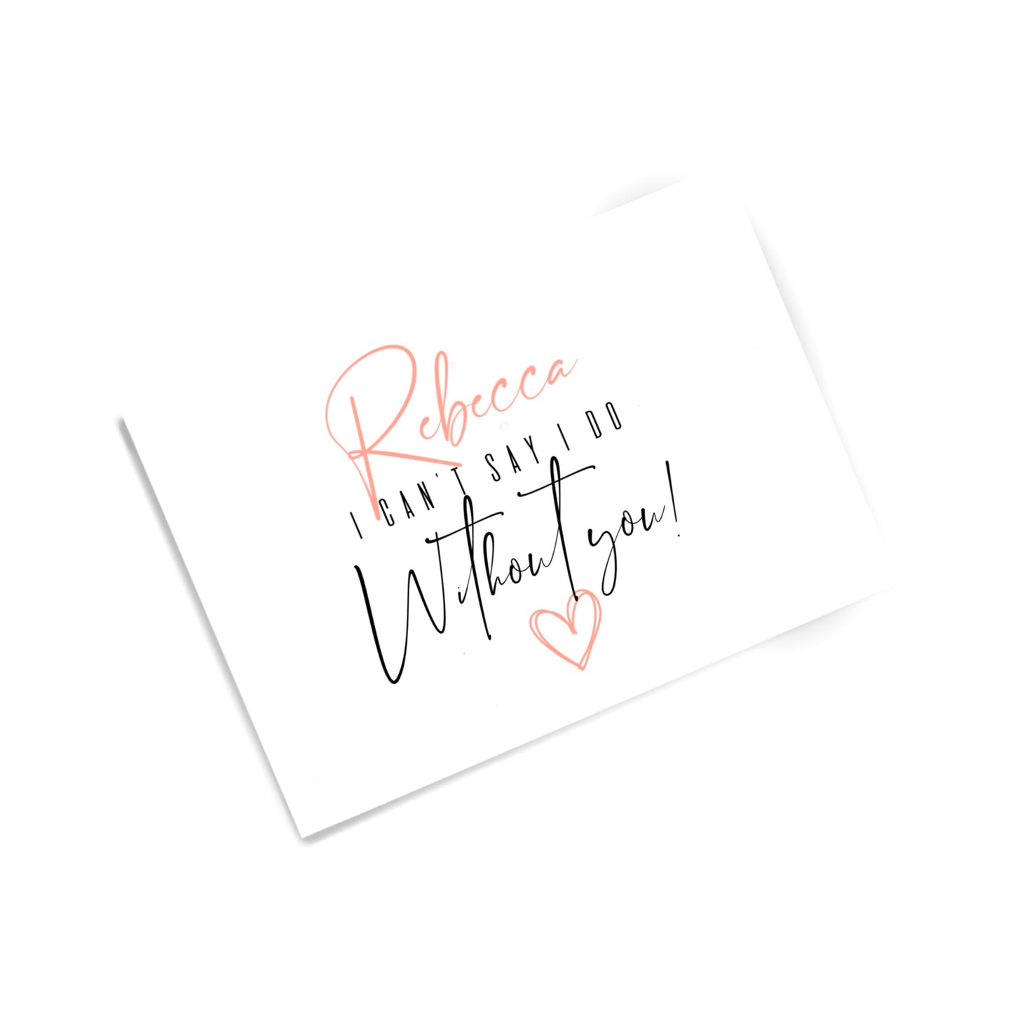 Personalised Bridal Party Cards