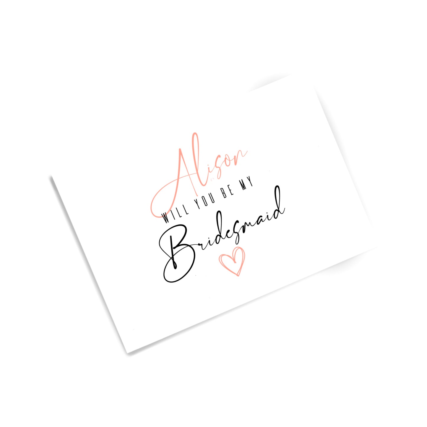 Personalised Bridal Party Cards