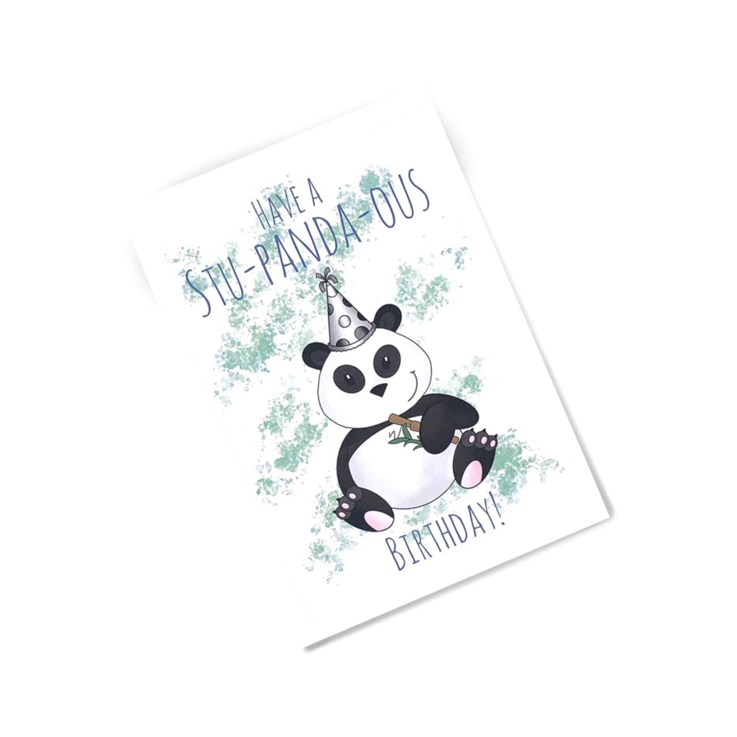 "Have a Stu-panda-ous birthday!" Card
