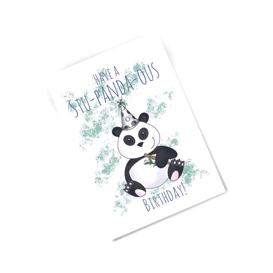 "Have a Stu-panda-ous birthday!" Card