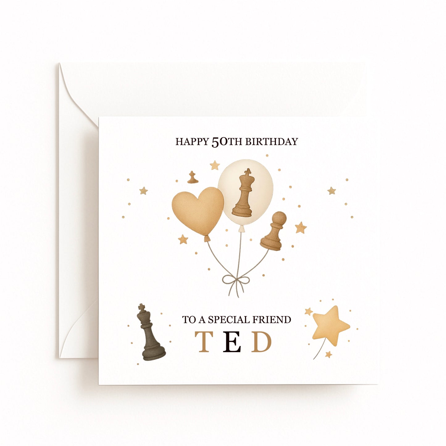 Personalised Chess Birthday Card