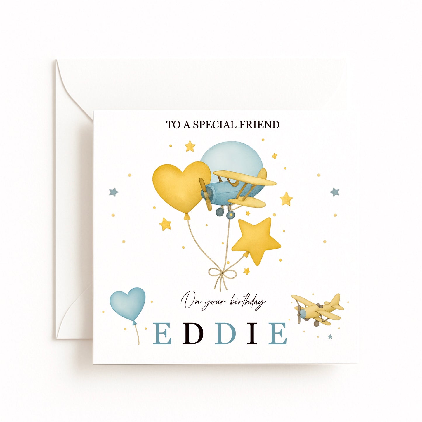 Personalised Plane Birthday Card