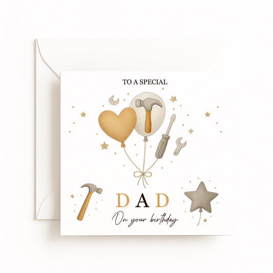 Personalised Tool Birthday Card