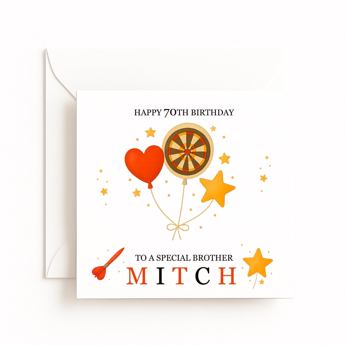 Personalised Darts Birthday Card