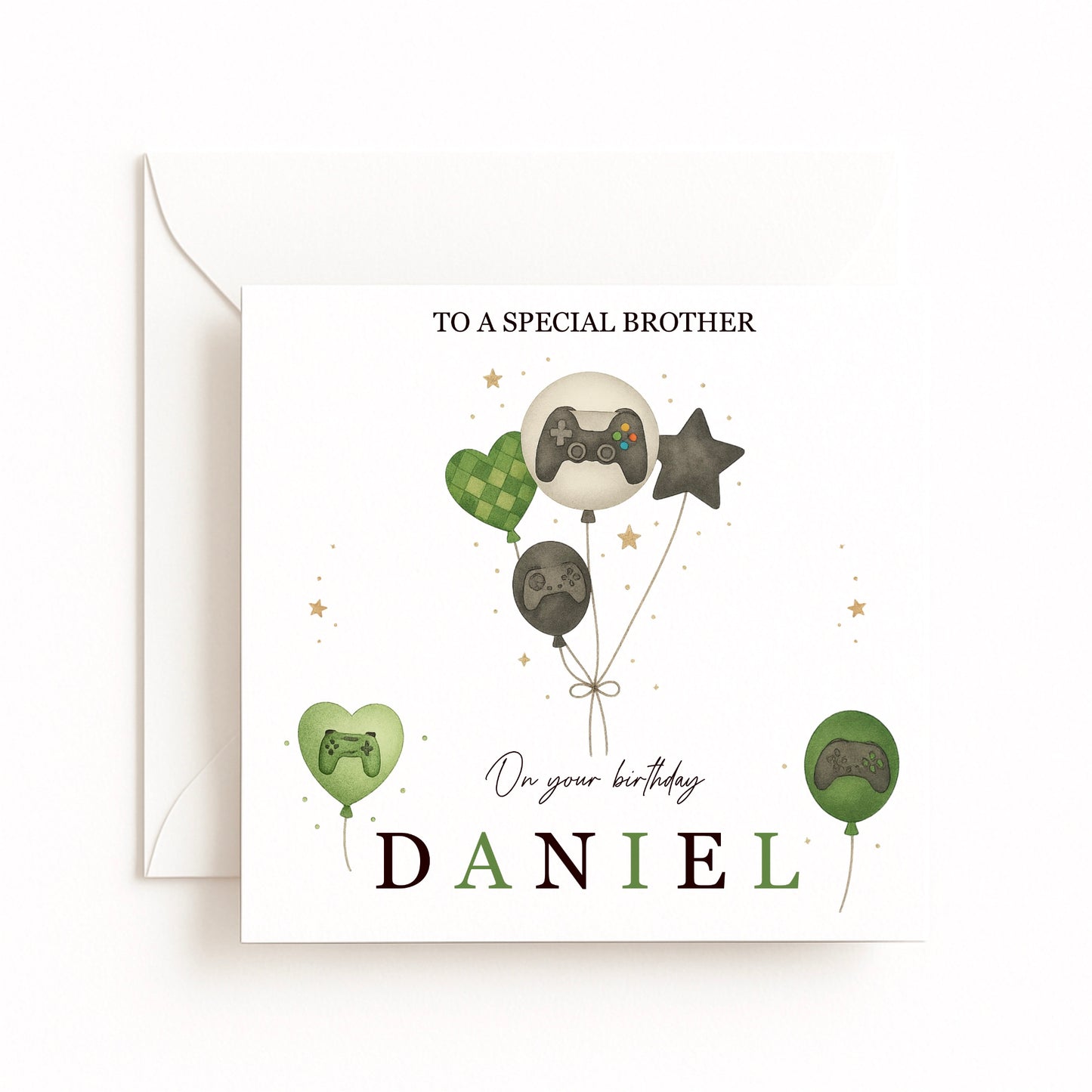 Personalised Gamer Birthday Card