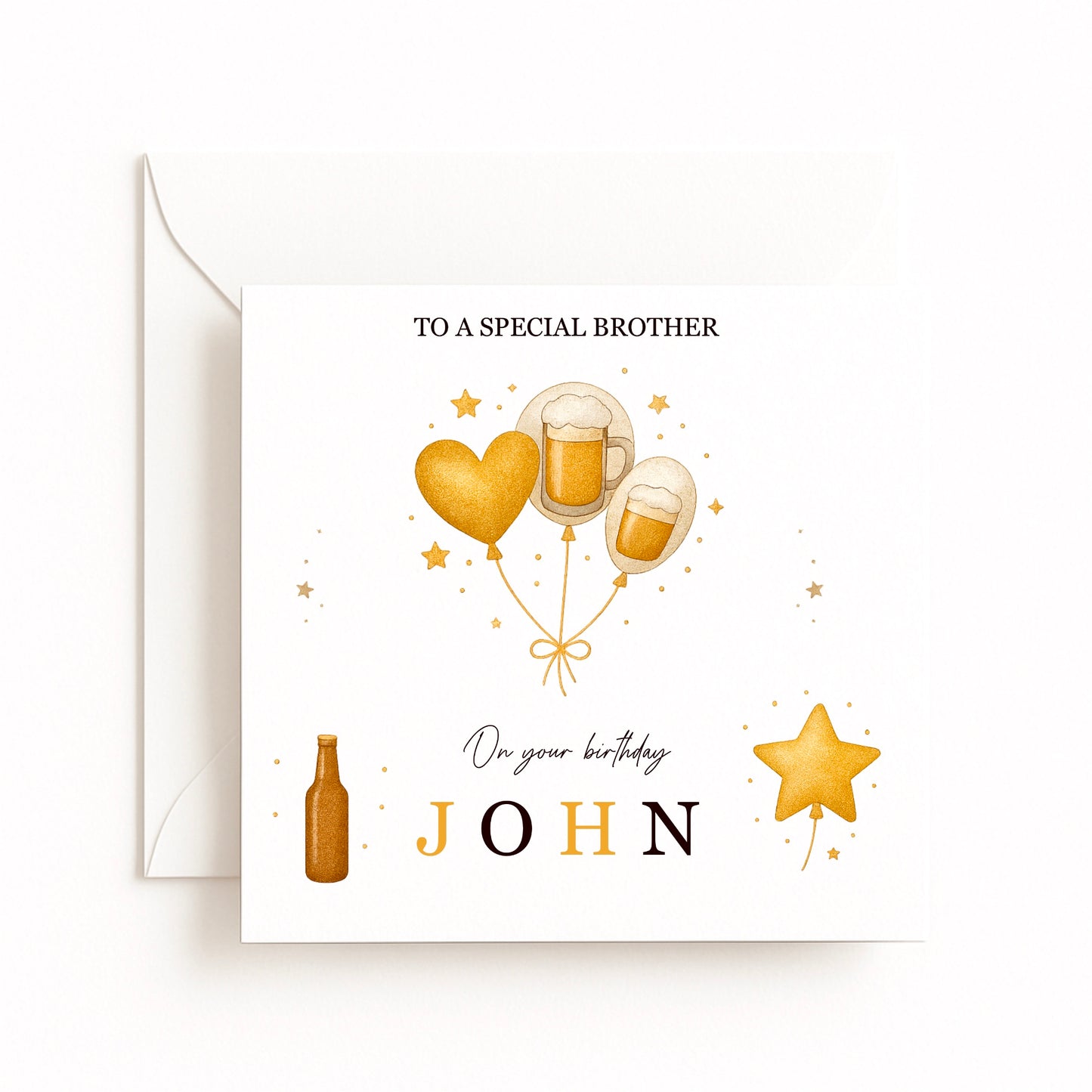 Personalised Beer Birthday Card