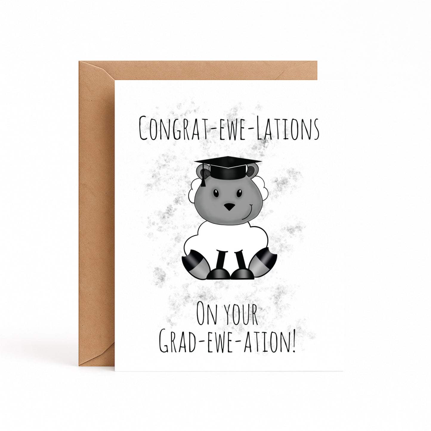 Sheep Graduation Card (Congrats Ewe-lations)