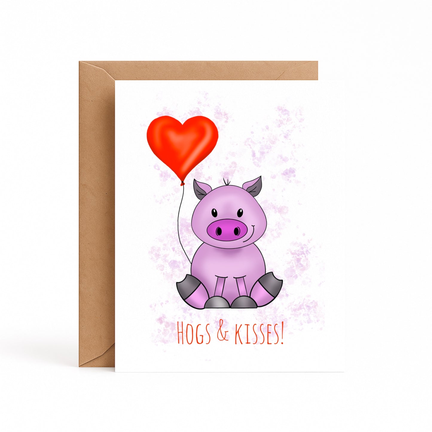 Hogs & Kisses Pig Card
