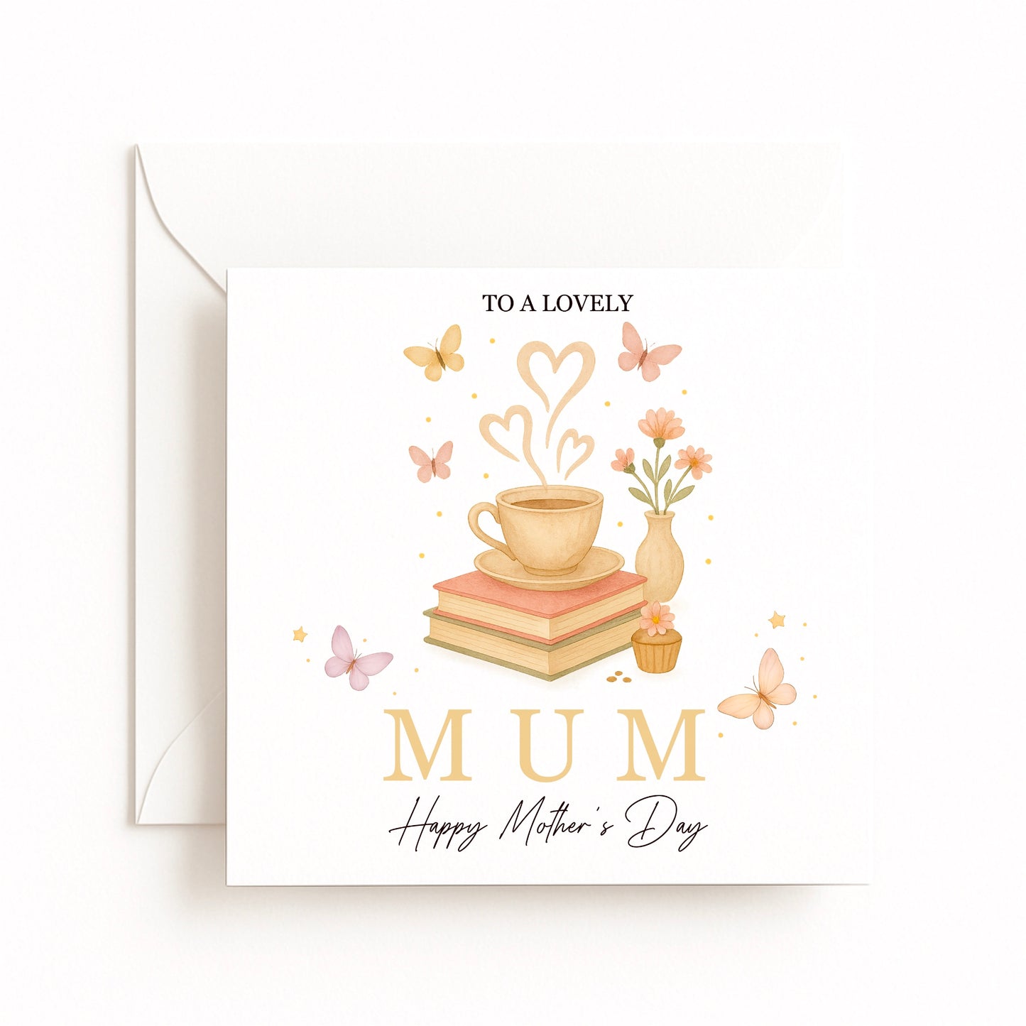 Coffee, Books & Flowers Mother’s Day Card