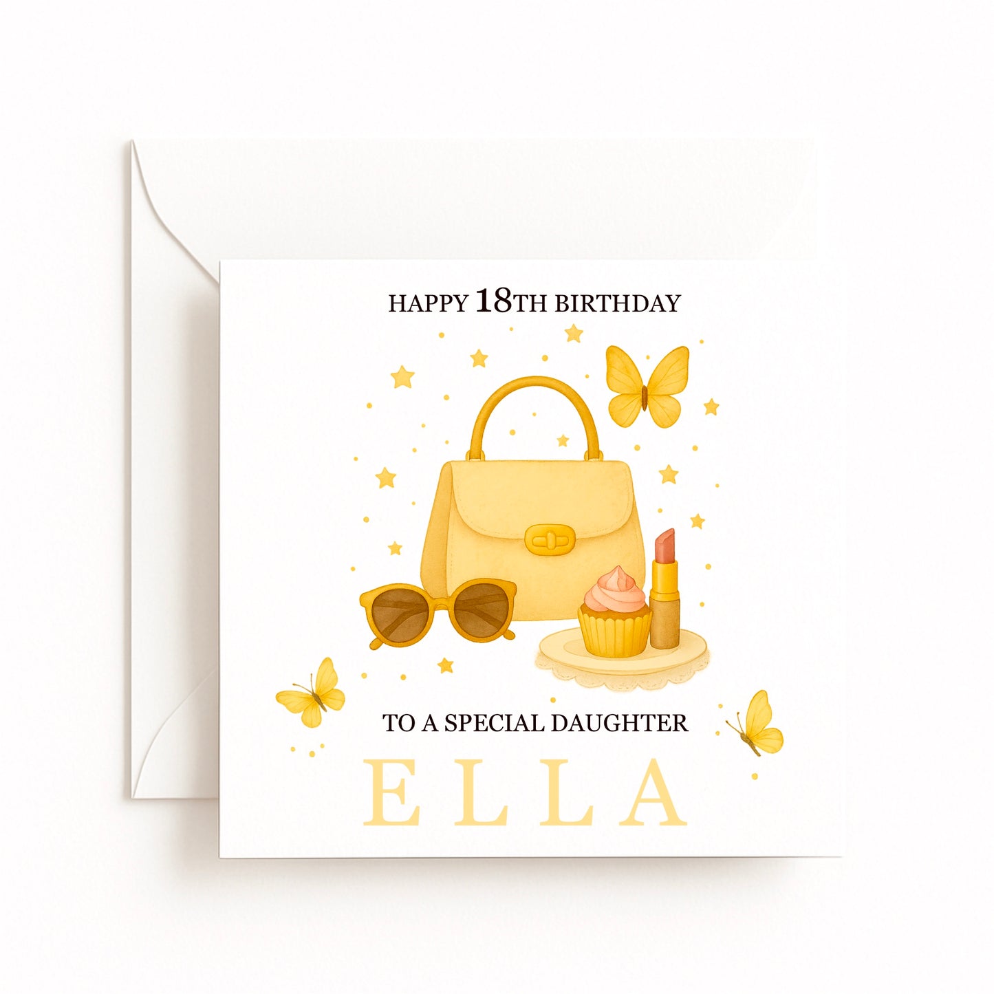 Yellow Handbag Birthday Card