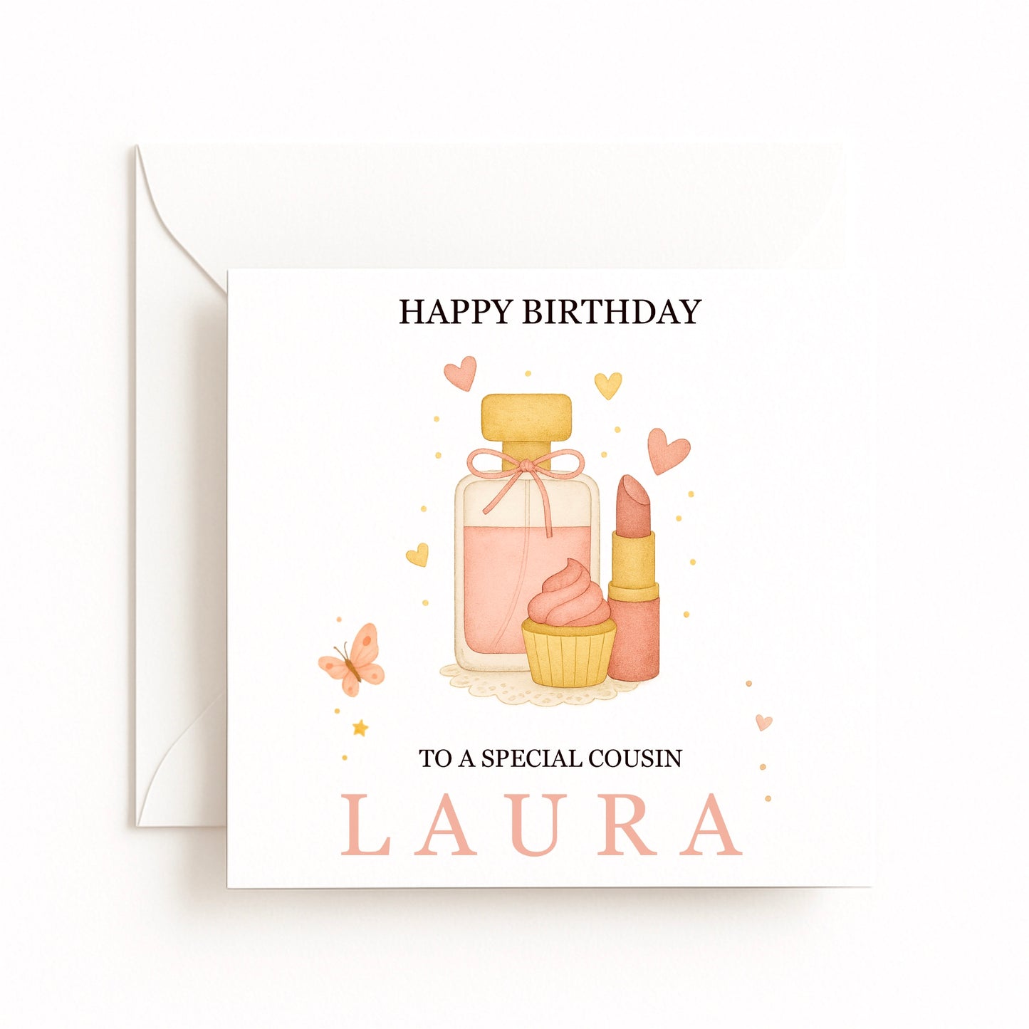 Perfume & Lipstick Birthday Card