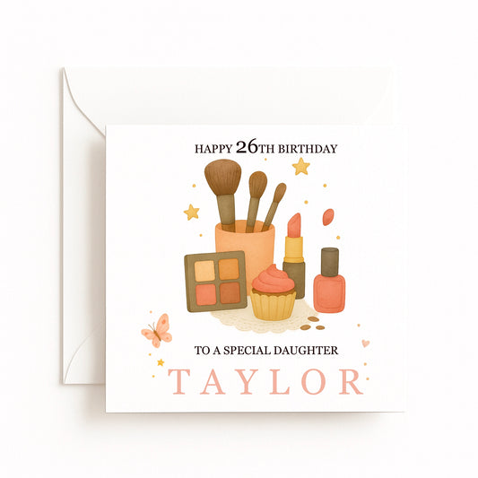 Makeup Brushes Birthday Card
