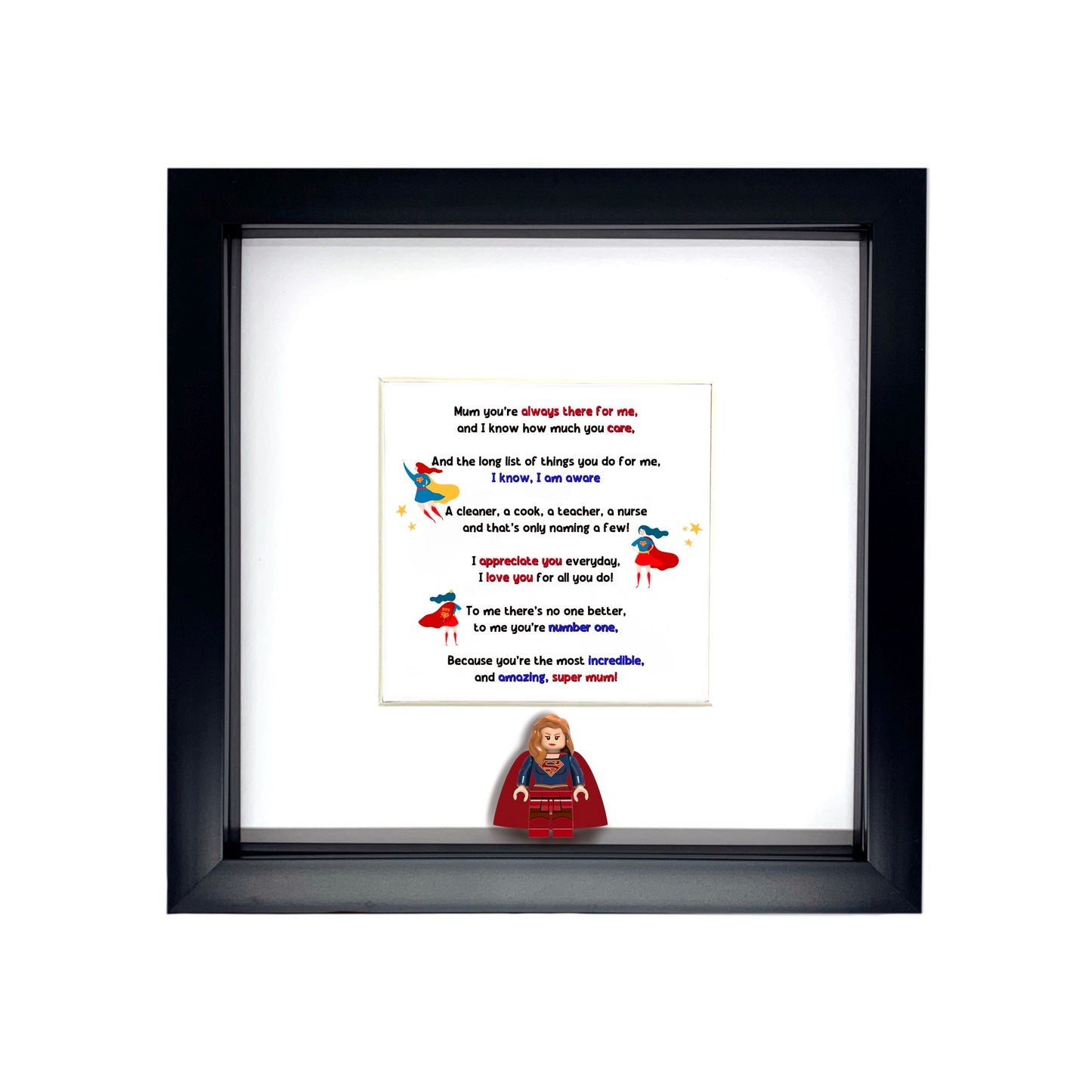 Personalised Super Mum Frame – Unique Poem Gift