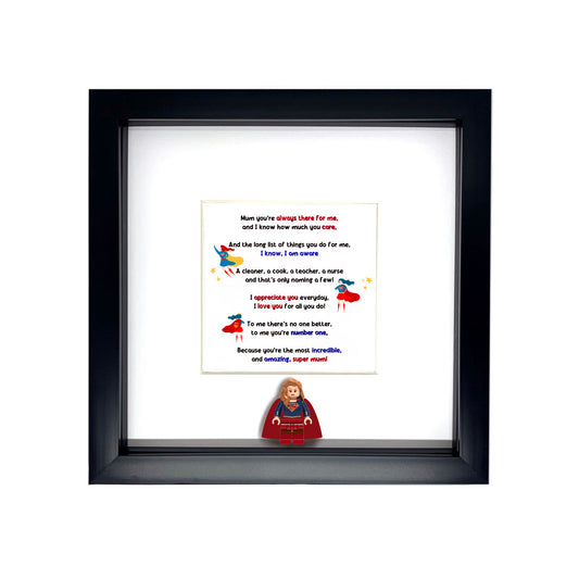 Personalised Super Mum Frame – Unique Poem Gift