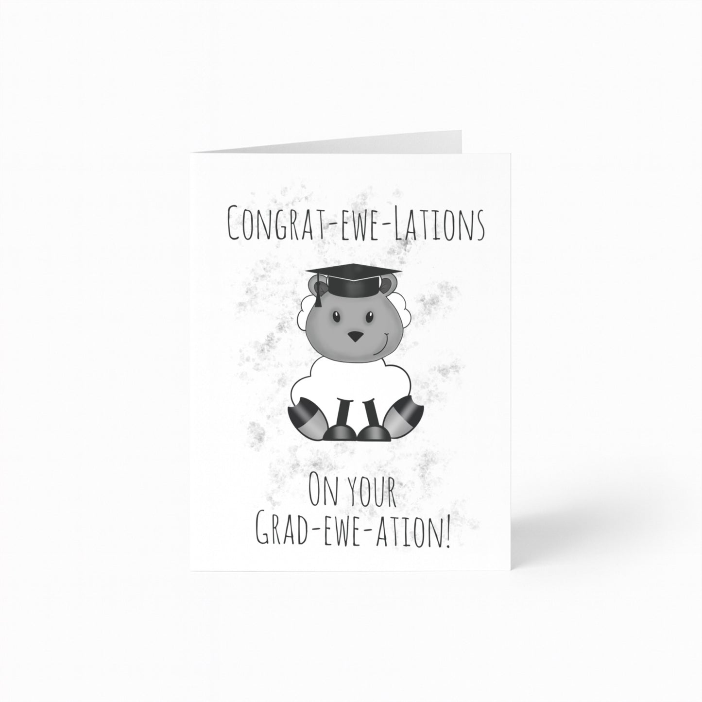 Sheep Graduation Card (Congrats Ewe-lations)