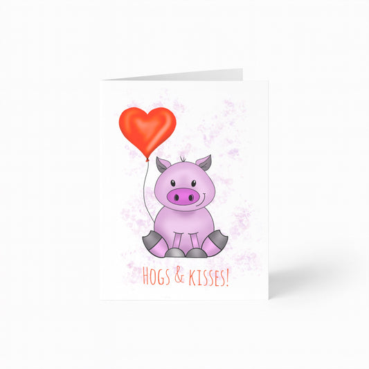 Hogs & Kisses Pig Card