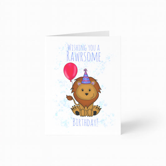 Lion Birthday Card (Rawrsome Birthday)