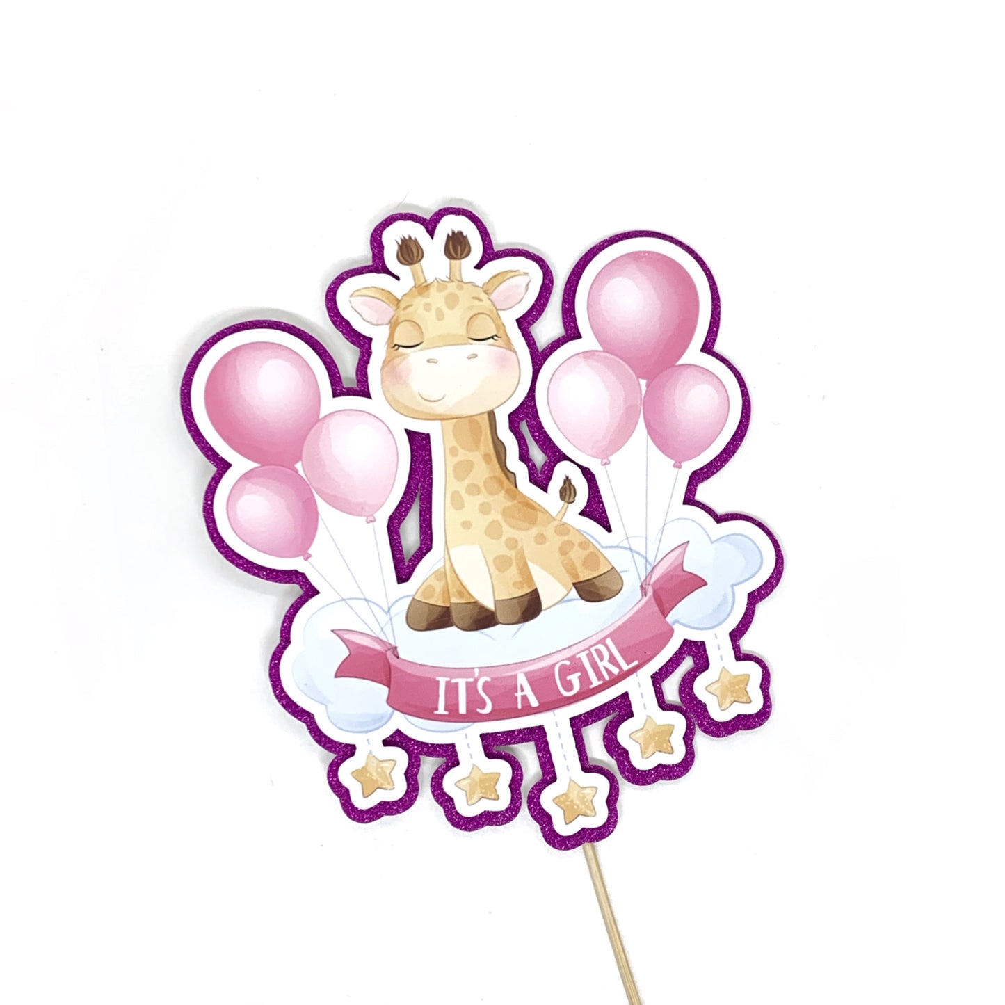 It’s a Girl Giraffe Cake Topper