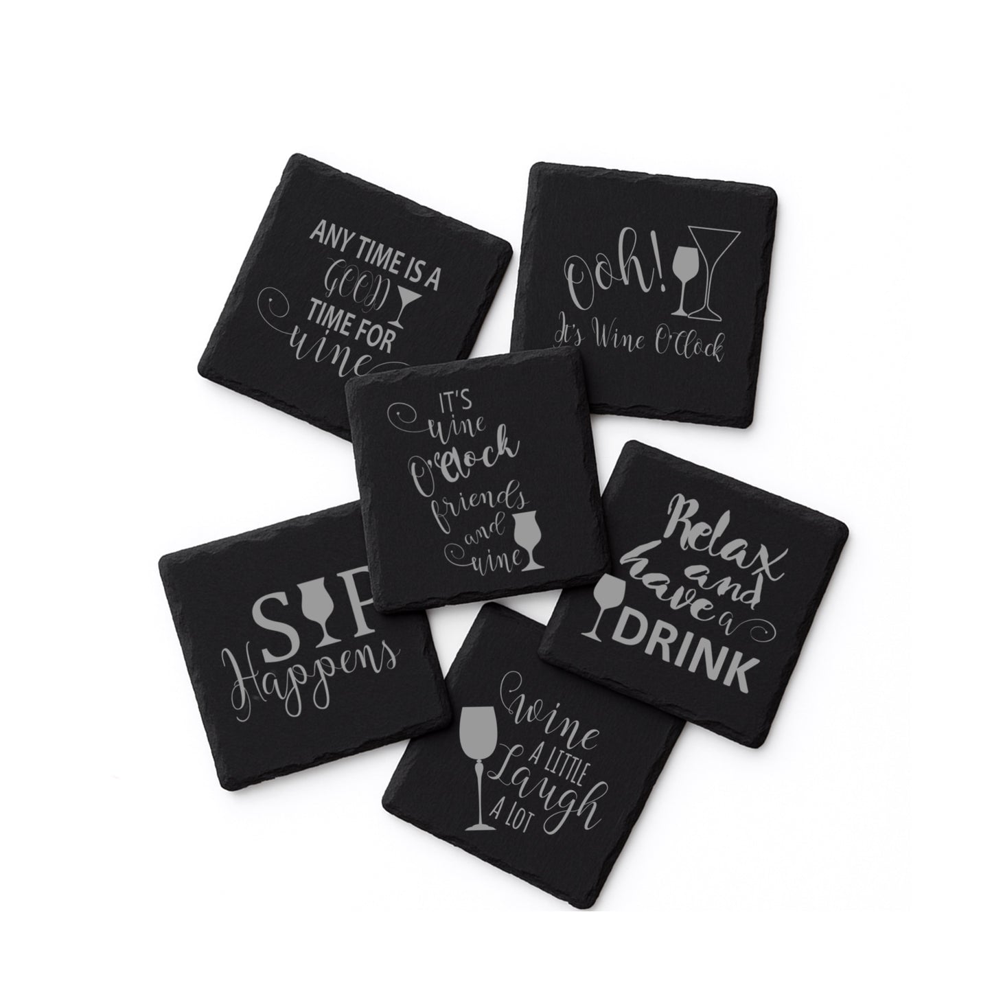 Wine Quotes Slate Coasters
