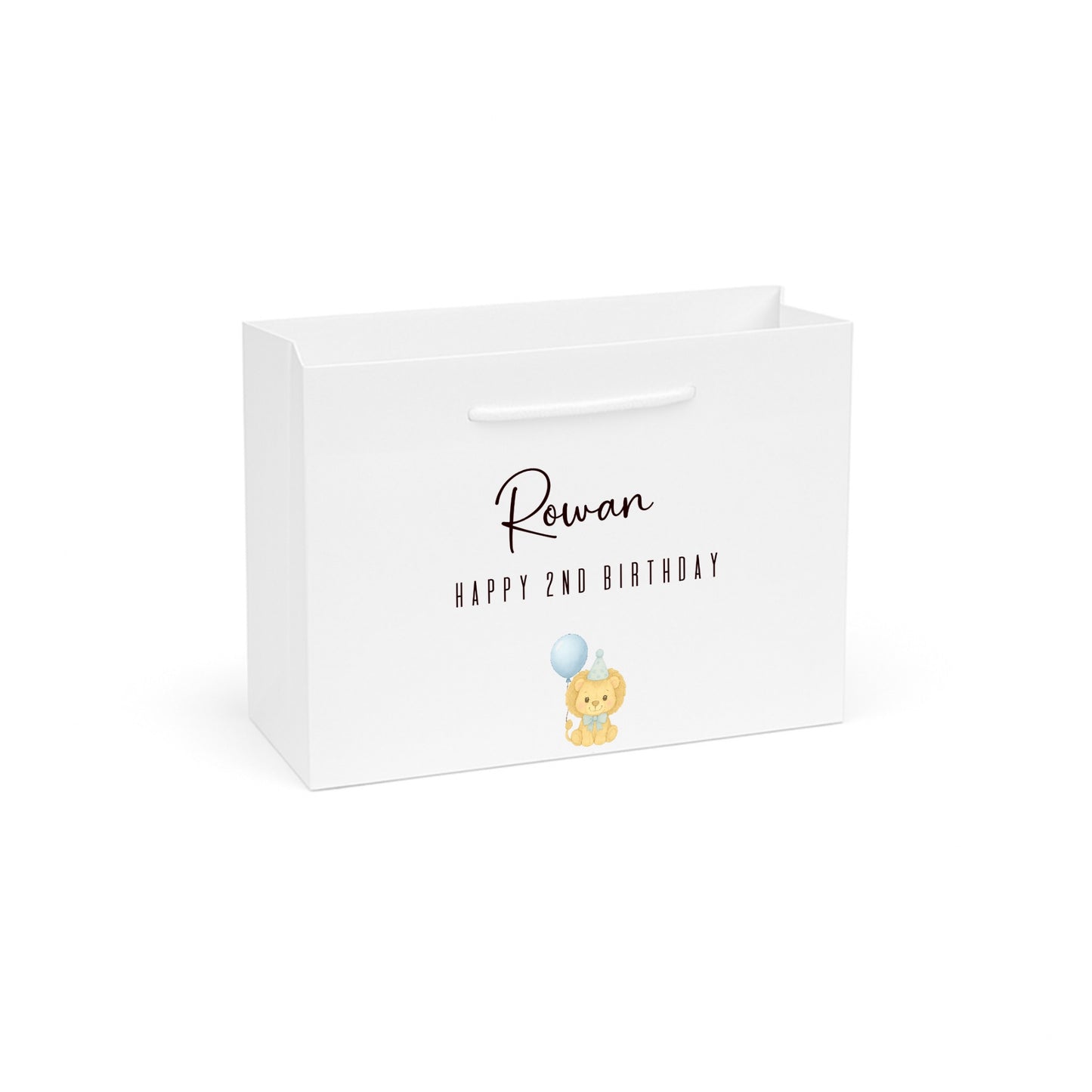 Personalised Blue Lion Birthday Gift Bag