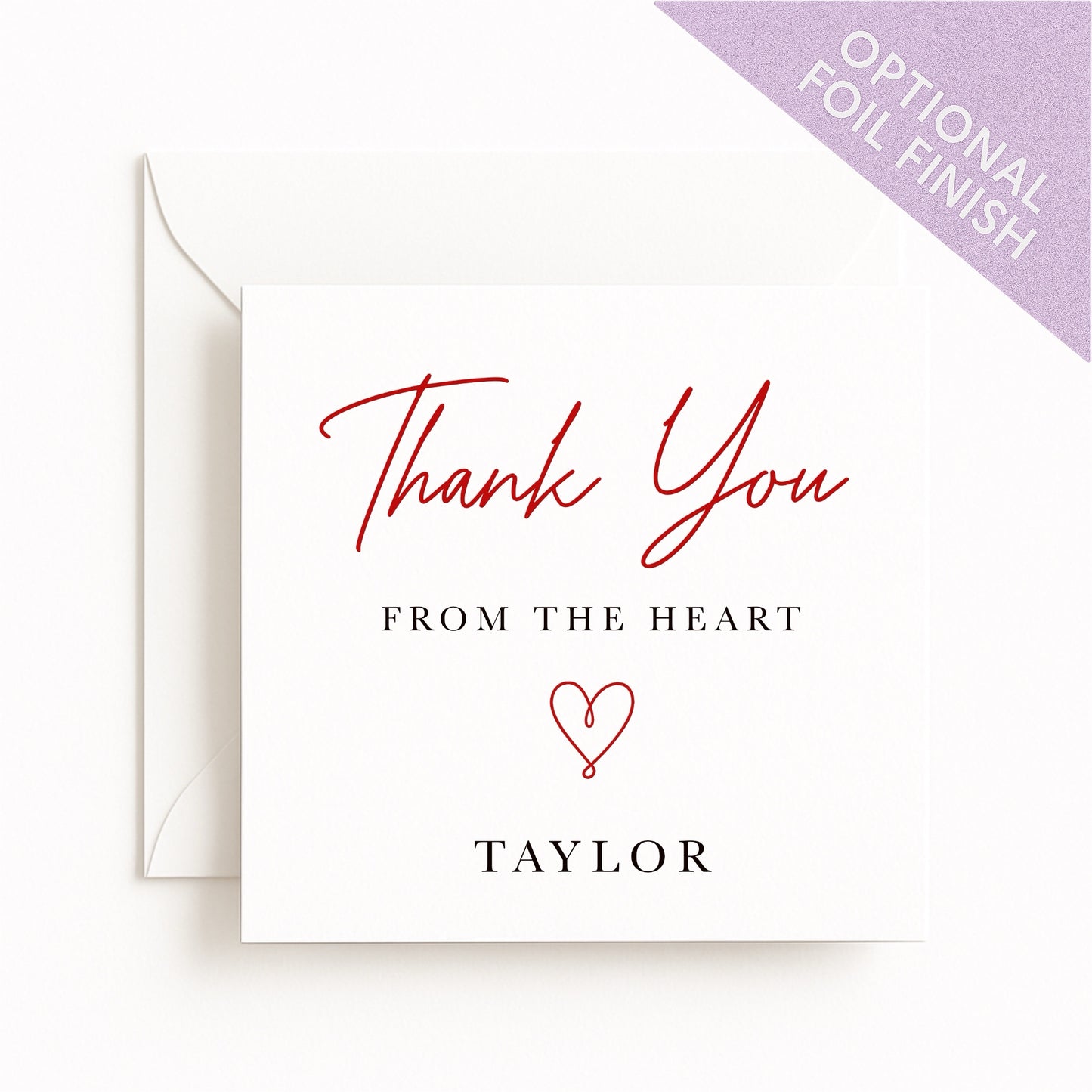 Thank You From The Heart Card