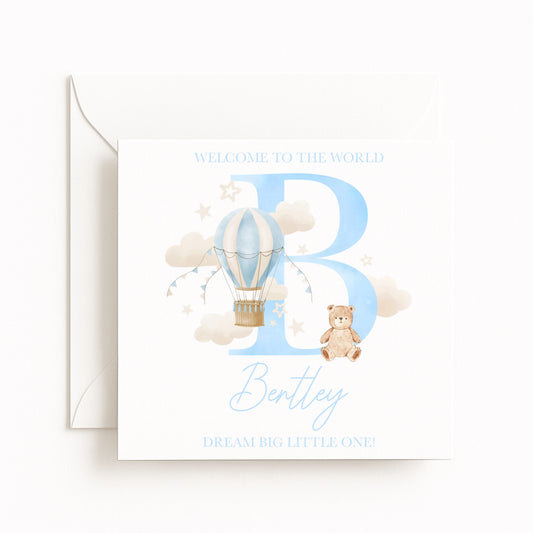 “Welcome to the World” Baby Boy Card