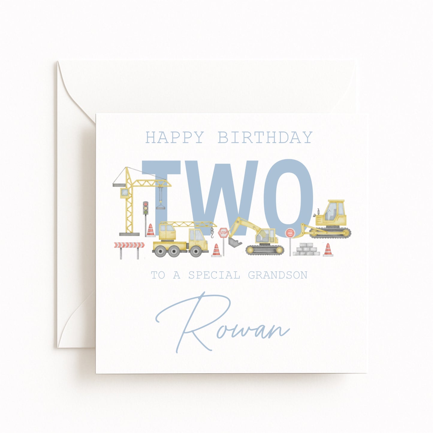 Personalised Construction Birthday Card