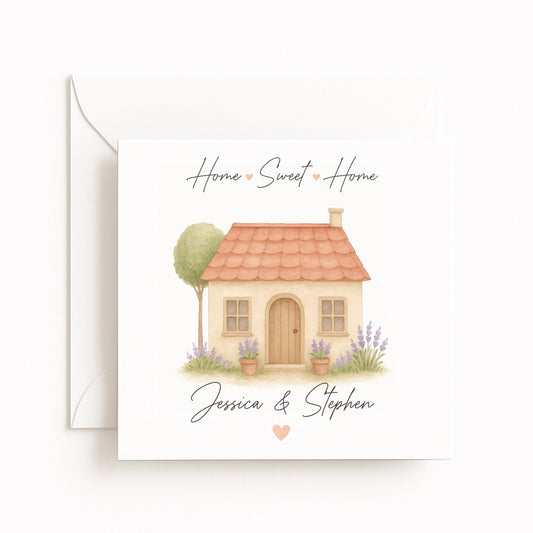 Personalised Home Sweet Home Card