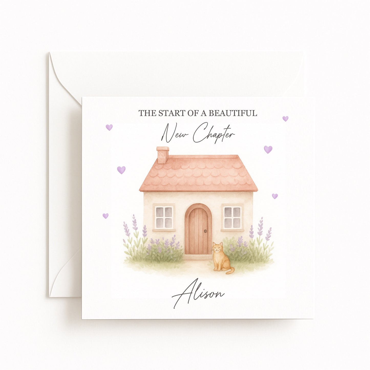 “The Start of a Beautiful New Chapter” (Cat & Cottage)