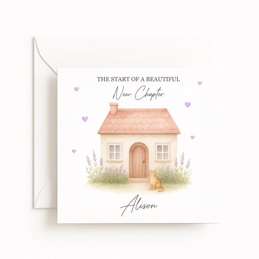 “The Start of a Beautiful New Chapter” (Cat & Cottage)