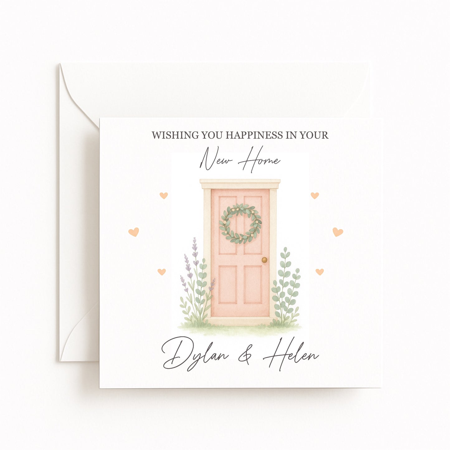 “Wishing You Happiness in Your New Home” (Peach Door)