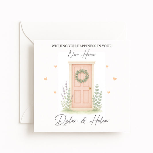 “Wishing You Happiness in Your New Home” (Peach Door)
