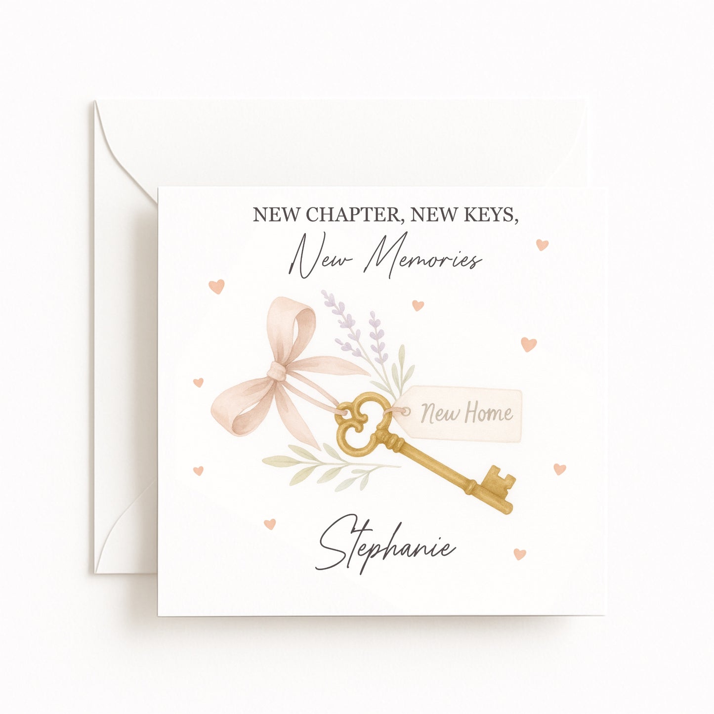 “New Chapter, New Keys, New Memories” (Blush Bow)