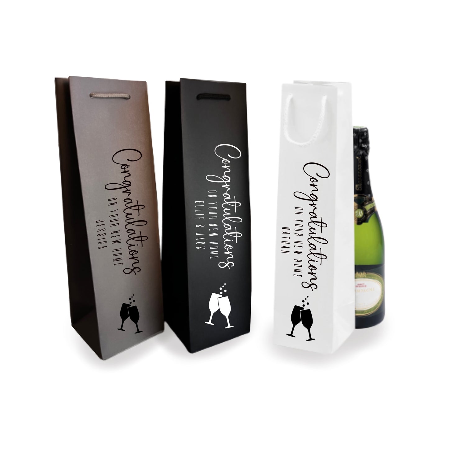 Couples Congratulations New Home Bottle Bag