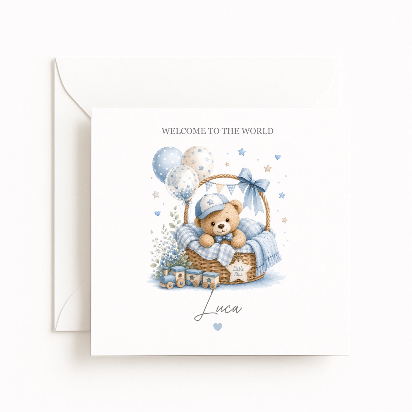 Teddy Bear In Cap Card