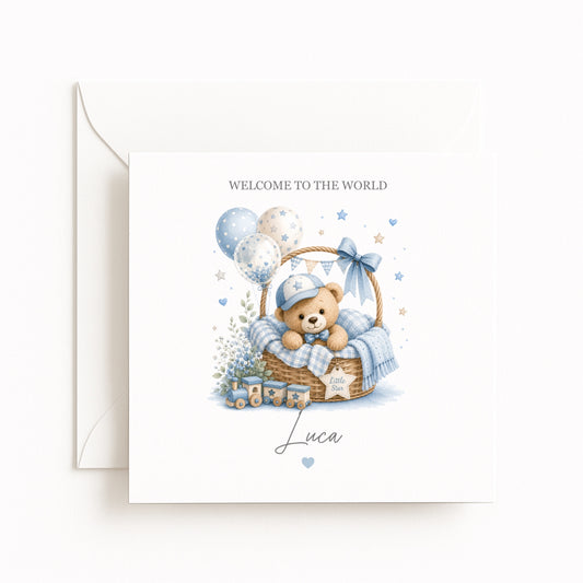 Teddy Bear In Cap Card