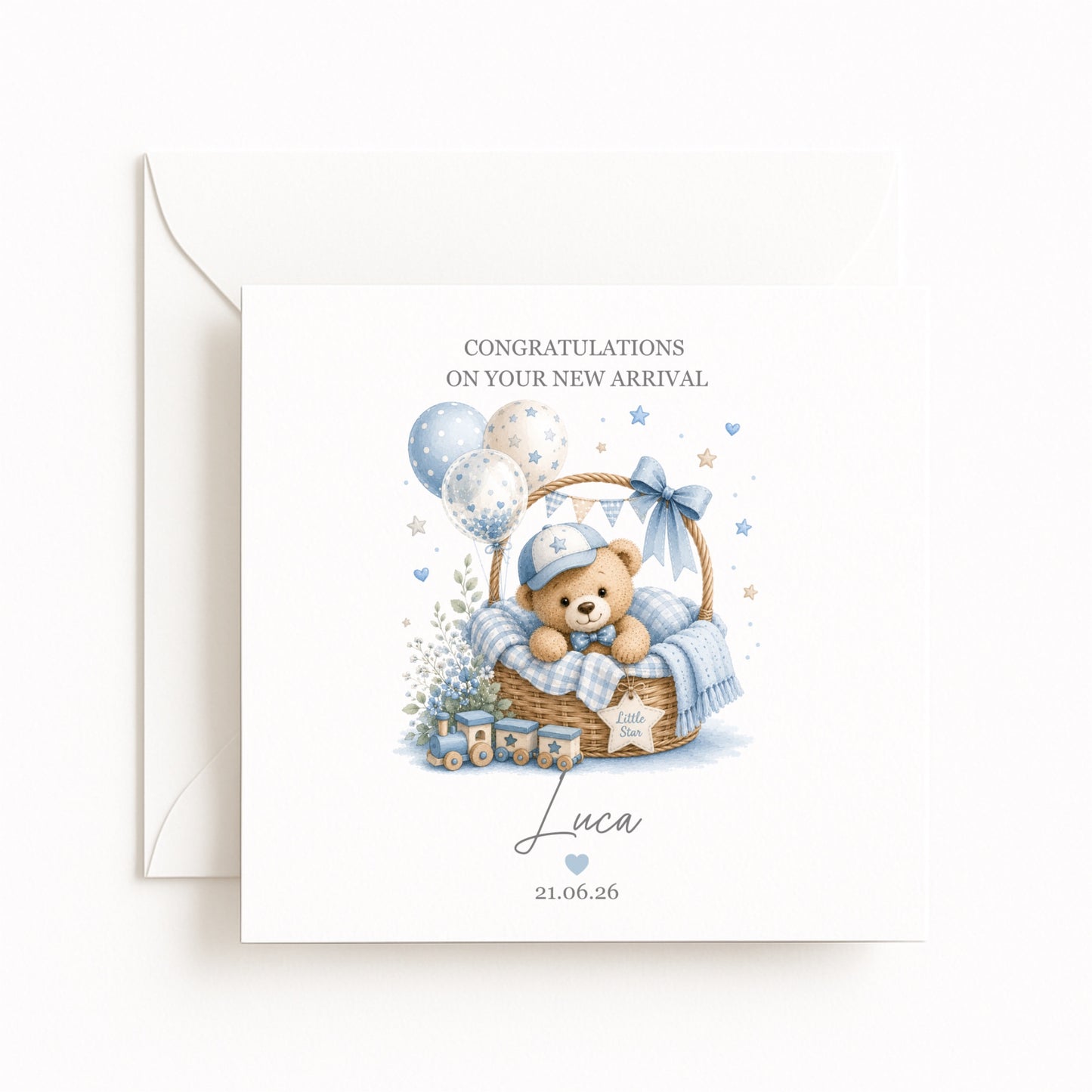 Teddy Bear In Cap Card