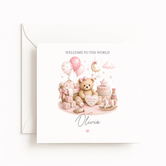 Nursery Baby Girl Card