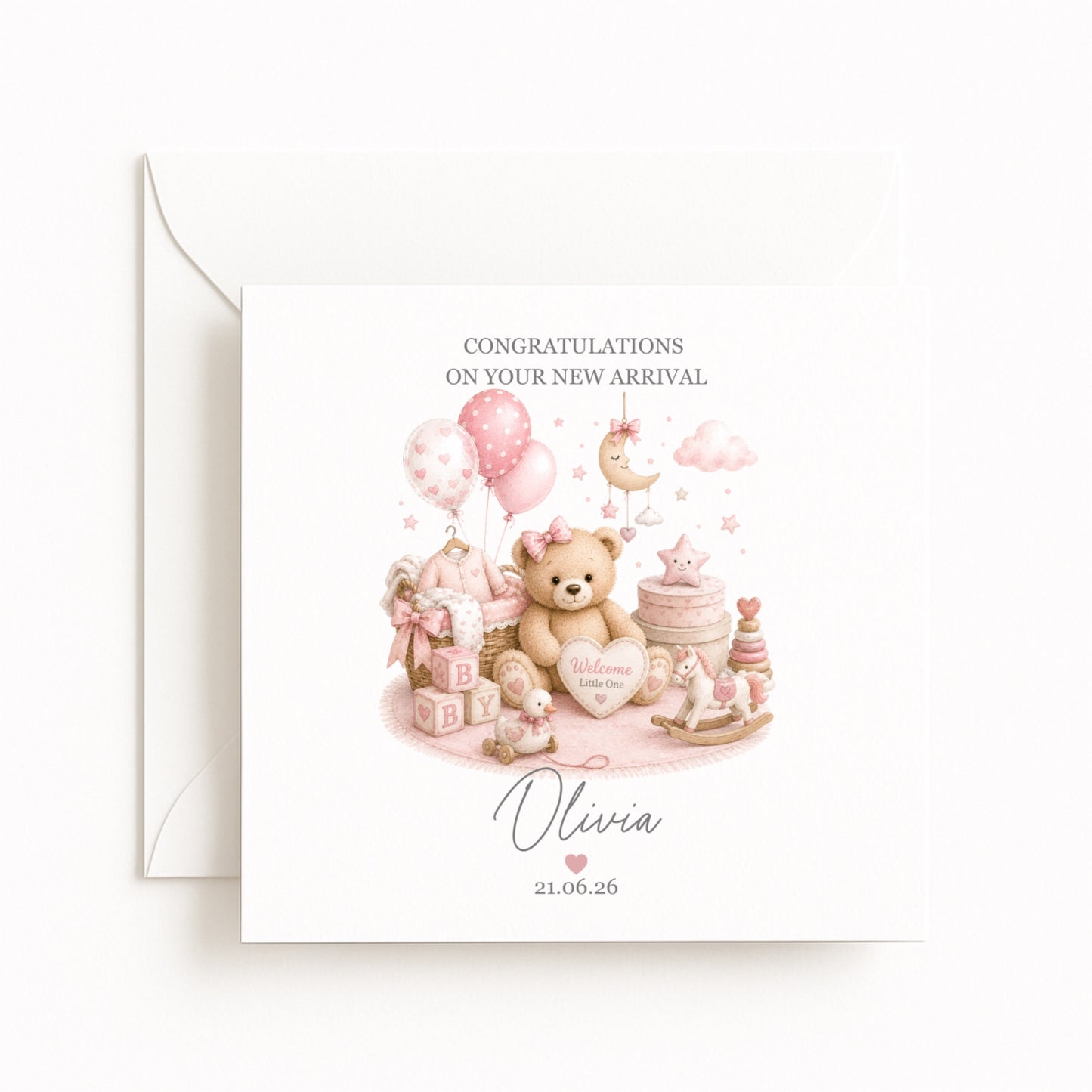 Nursery Baby Girl Card