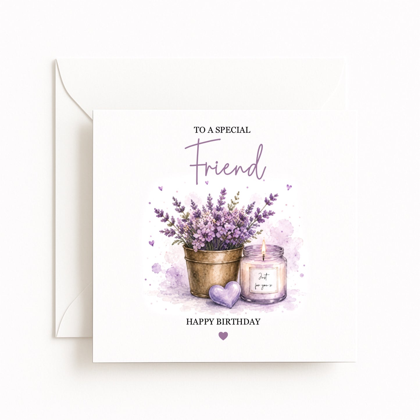 Lavender & Candles Birthday Card