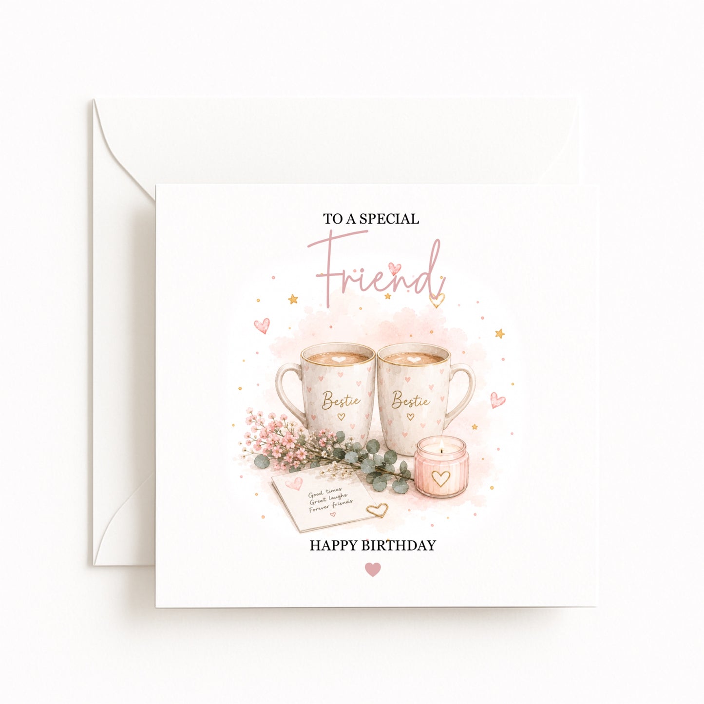 Bestie Mugs Birthday Card