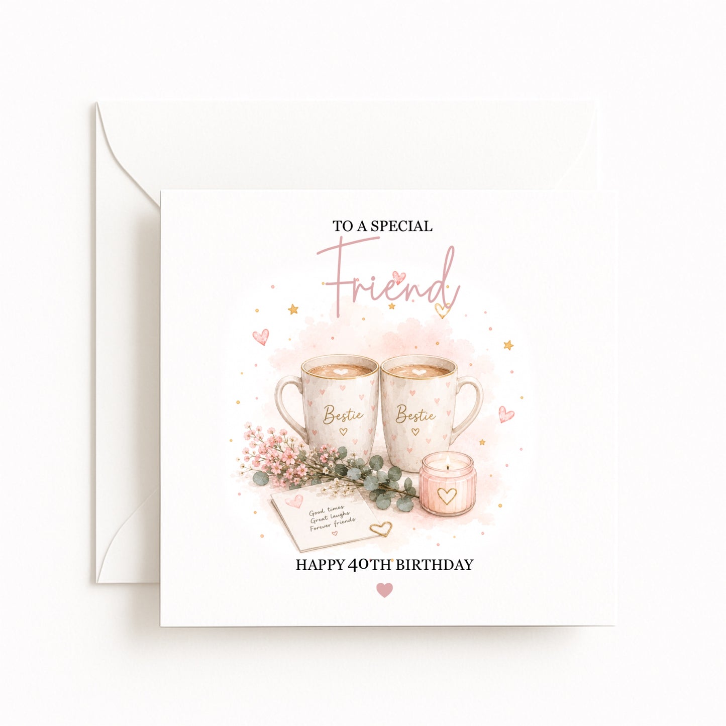 Bestie Mugs Birthday Card