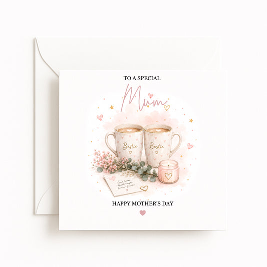 Mum Bestie Mugs Mother’s Day Card