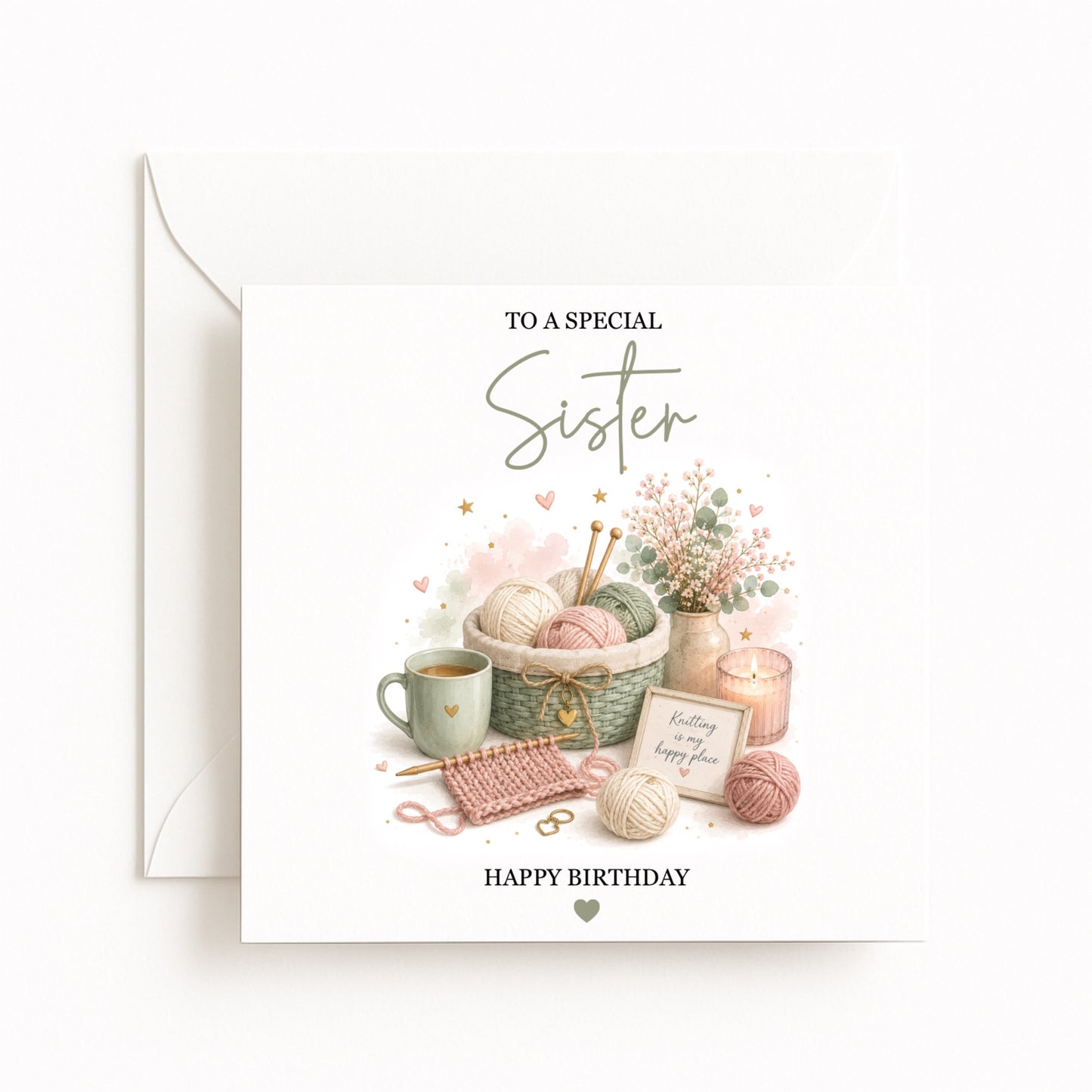 Knitting Birthday Card